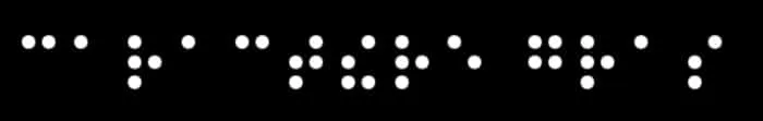 « caractère gras » écrit en braille